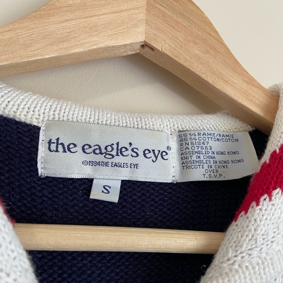 NYC Patriotic Knit Cardigan 4th of July Vintage Knit - Picture 7 of 9